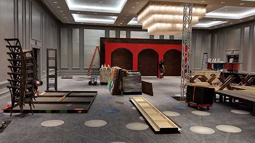 Inside the 100,000 sq ft Florida Event Decor fabrication shop