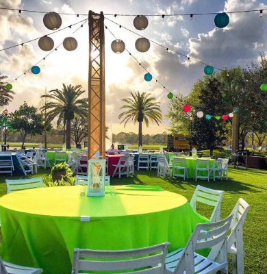 Branded product launch environment for a Naples luxury brand event