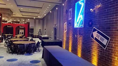 Custom-themed corporate event built by Florida Event Decor