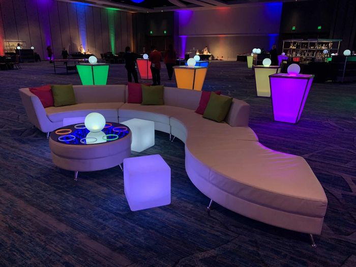 Benches & Cubes rental by Florida Event Decor