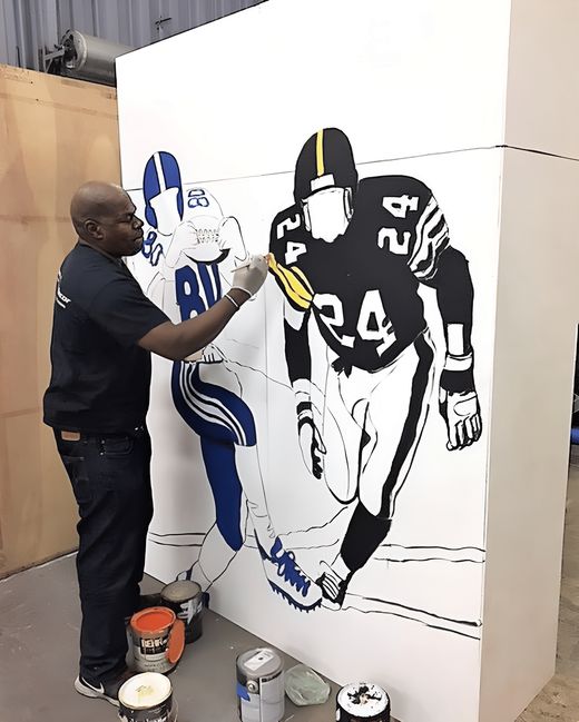 Sports themed event decor